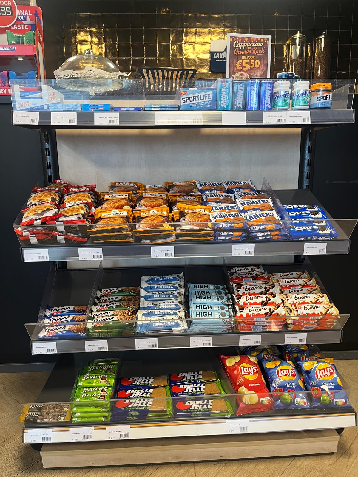 Chips en chocoladerepen